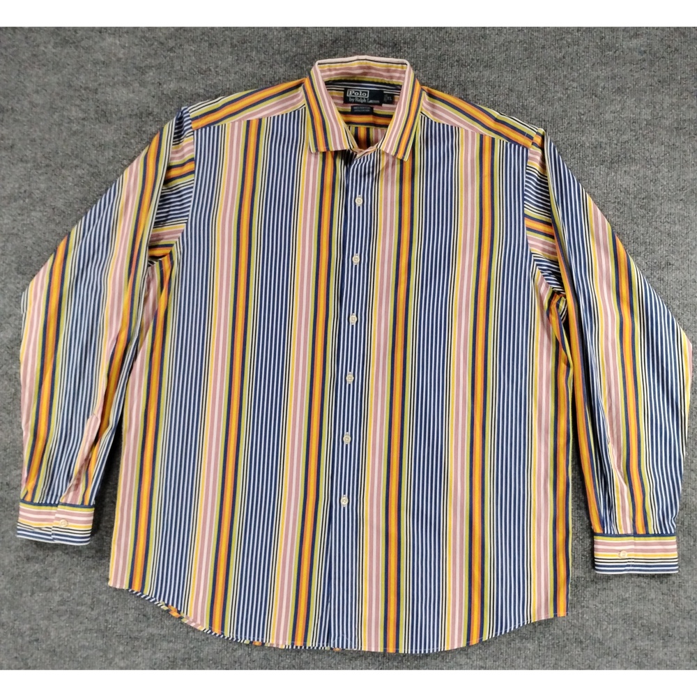 Vintage 90's Polo Ralph Lauren Westerton Striped Long Sleeve Button Up Shirt Men
